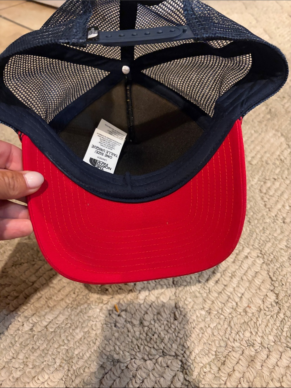 The North Face Trucker Cap - Cream, Red & Navy - Picture 6 of 10